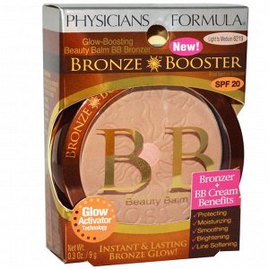 Physicians Formula, Inc., Bronze Booster, BB бальзам-бронзатор для усиления загара с эффектом сияния, SPF 20, От светлого к сред