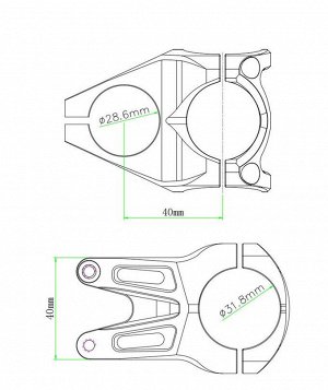 Вынос EVOSID RS-40 31.8*40 мм (Черный-синий)