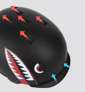 Детский шлем для лыж и сноуборда AS FISH D30. Единорог