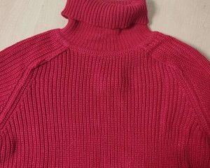 Свитер zara china с воротником-стойкой, красный | 3519/130