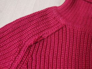 Свитер zara china с воротником-стойкой, красный | 3519/130