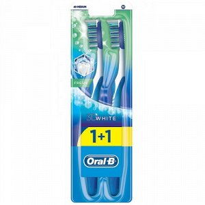 ORAL_B Зубная щетка 3D White Свежесть 40 средняя 1+1шт