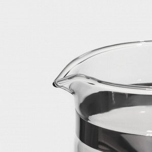 Чайник стеклянный заварочный Magistro «Шейди», 750 мл, с металлическим ситом, пластиковая колба