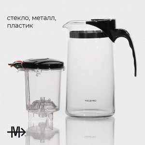 Заварочный чайник Magistro «Мантана», 900 мл, пластиковое сито, стекло