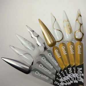Metal gel Chrome MOOZ гель-краска серебряная NEW!