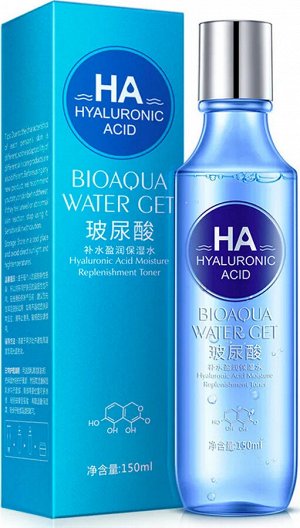 Тонер для лица BIOAQUA HA Hualuronic Acid 150мл. Гиалуроновая Кислота превосходно Увлажняет, способствует регенерации, активизирует защитные свойства кожи.
