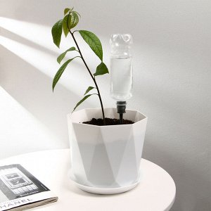 СИМА-ЛЕНД Автополив для комнатных растений под бутылку, регулируемый, серый, из пластика, высота 20 см, 4 шт.