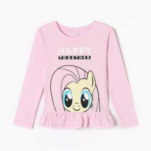 Футболка с длинным рукавом Happy together, My Little Pony, рост 86-92