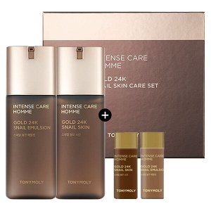 Антивозрастой набор по уходу за мужской кожей TonyMoly Intense Care Homme Gold 24K Snail Skin Care Set