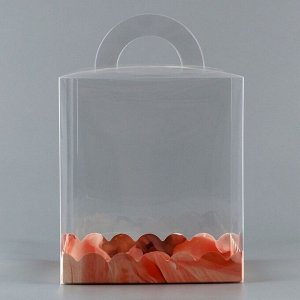 Коробка-сундук, кондитерская упаковка «Цветов сияние», 16 х 16 х 18 см