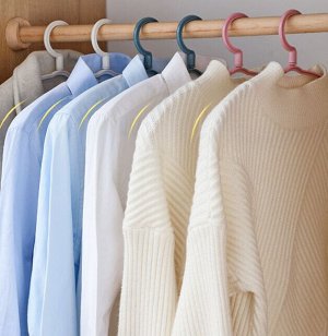 Набор плечиков для одежды (10 шт), с нескользящими, широкими плечами, цвет розовый