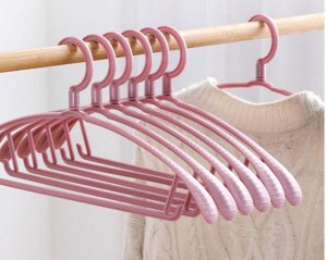 Набор плечиков для одежды (10 шт), с нескользящими, широкими плечами, цвет бежевый