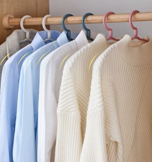 Набор плечиков для одежды (10 шт), с нескользящими, широкими плечами, цвет синий