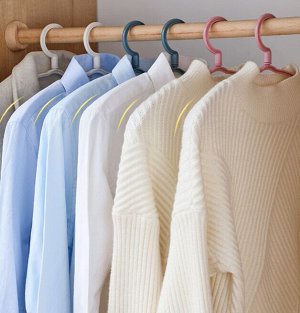 Набор плечиков для одежды (10 штук), с утолщенными, нескользящими и широкими плечами, цвет бежевый