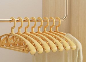 Набор плечиков для одежды (10 штук), с утолщенными, нескользящими и широкими плечами, цвет серый