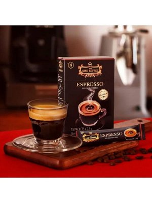 Растворимый черный кофе из зерен Арабики 15*2.5 г (King Coffee ESPRESSO ARABICA)