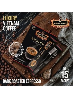 Растворимый черный кофе из зерен Арабики 15*2.5 г (King Coffee ESPRESSO ARABICA)