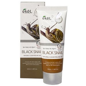 Пилинг-скатка с экстрактом слизи черной улитки Ekel Black Snail Natural Clean Peeling Gel, 100мл