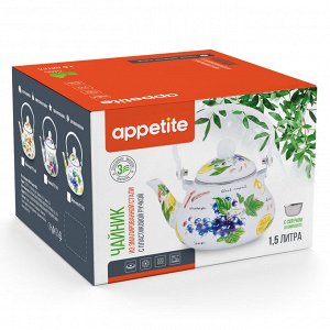 Чайник эмаль 1,5л Вкус лета TM Appetite