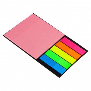 Набор (листочки самоклеющиеся и закладки), бумага, полиэтилен, 13х8см, 4 цвета