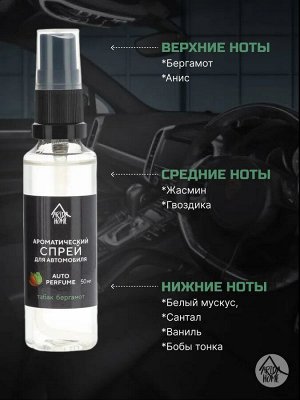 Ароматический спрей для авто "Табак бергамот" 50 мл