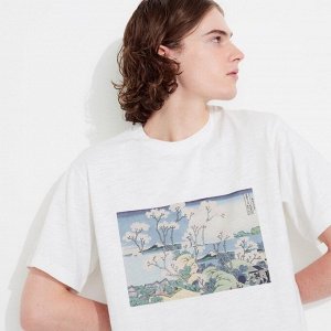 UNIQLO Hokusai Remix UT - хлопковая футболка с принтом