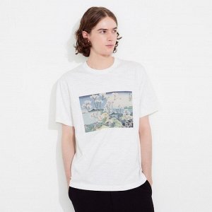 UNIQLO Hokusai Remix UT - хлопковая футболка с принтом
