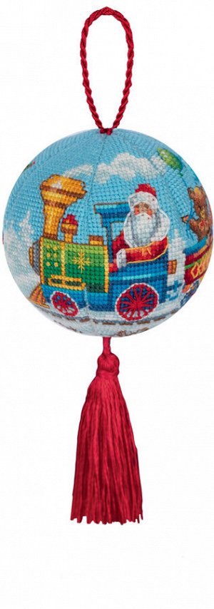 Набор для вышивания "PANNA" IG-7438 "Новогодняя игрушка. Поезд с подарками" 6 х 6 см