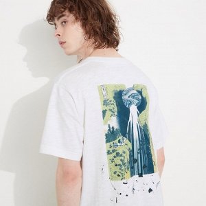 UNIQLO Hokusai Remix UT - хлопковая футболка с принтом