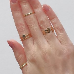 Кольцо набор 5 штук «Идеальные пальчики» лёгкость, цвет белый в золоте
