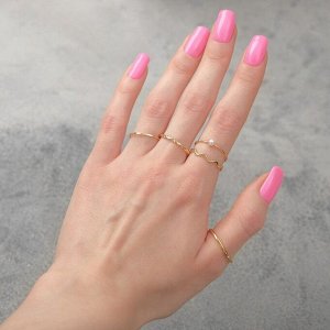 Кольцо набор 5 штук «Идеальные пальчики» искушение, цвет белый в золоте