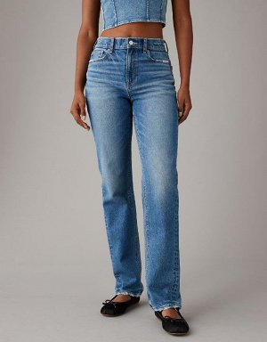 American Eagle AE Stretch Super High-Waisted Straight Jean