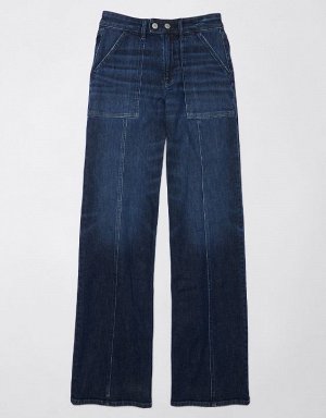 AE Dreamy Drape Stretch Super High-Waisted Baggy Wide-Leg Jean