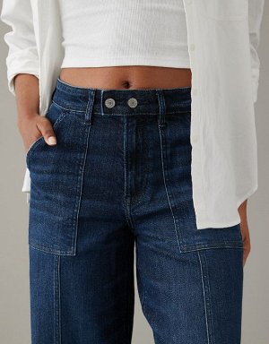 AE Dreamy Drape Stretch Super High-Waisted Baggy Wide-Leg Jean