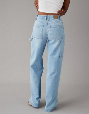 AE Dreamy Drape Stretch Super High-Waisted Baggy Wide-Leg Jean