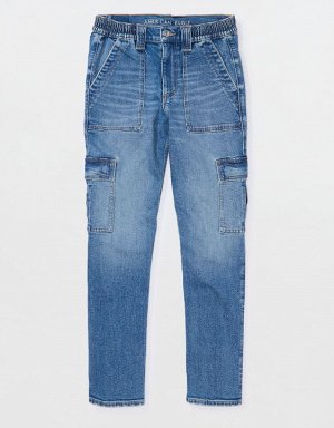 American Eagle AE Stretch Super High-Waisted Ankle Straight Cargo Jean