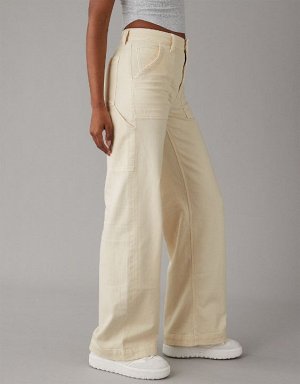 AE Dreamy Drape Stretch Super High-Waisted Baggy Wide-Leg Pant