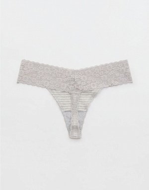 Superchill Vintage Lace Cotton Thong Underwear