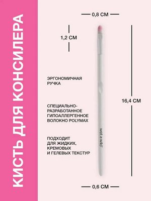 Wet n Wild Кисть для нанесения макияжа, для консилера, Brush E788 small concealer brush, Вет Энд Вайлд