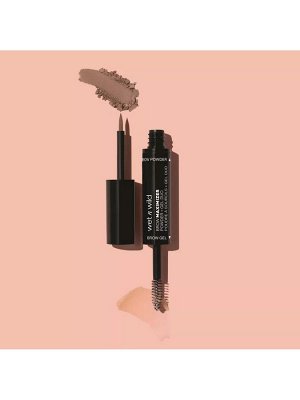Wet n Wild Гель и пудра для бровей 2 в 1, Brow Maximizer Powder + Gel Duo Тон 1115504e neutral brown, Вет Энд Вайлд