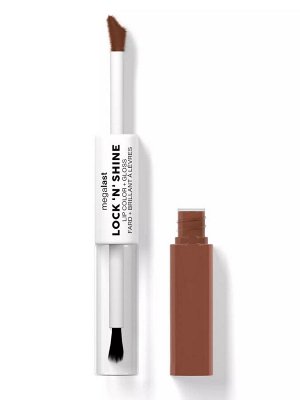 Wet n Wild Помада-блеск для губ 2 в 1 Megalast Lock n` Shine Lip Color Тон 1115488e lotus petal, Вет Энд Вайлд