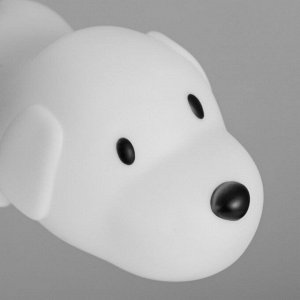 Ночник "Маленькая собачка" LED от батареек 3xLR44 белый 14,5х8 см RISALUX