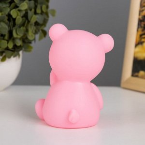 Ночник "Мишка" 1Вт розовый 8,5х8,5х12 см RISALUX