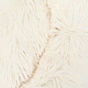 Лежанка для собак и кошек, длинный мех, 45 х 35 х 11 см, молочная