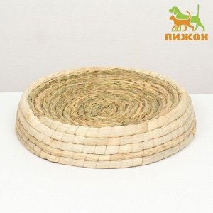 Экологичный лежак для животных (хлопок+рогоз), 50 см, белая