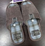 Тапочки мужские домашние открытые цвет Коричневый
