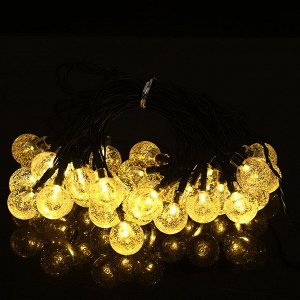 Toveon Гирлянда светодиодная на солнечной батарее Лампочки 50 LED, 9 м