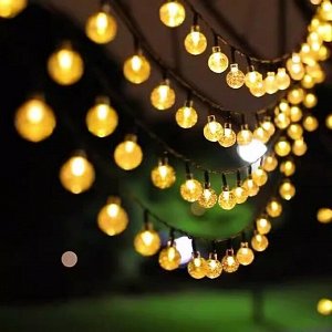 Toveon Гирлянда светодиодная на солнечной батарее Лампочки 50 LED, 9 м