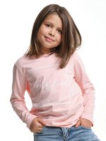 Футболка (лонгслив) (98-122см) UD 7721-1(2) крем розовый