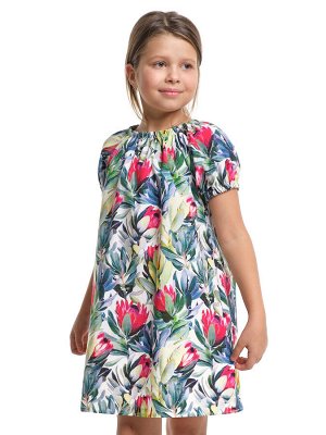 Платье для девочки (104-122см) UD 8071-1(2) цветы протея